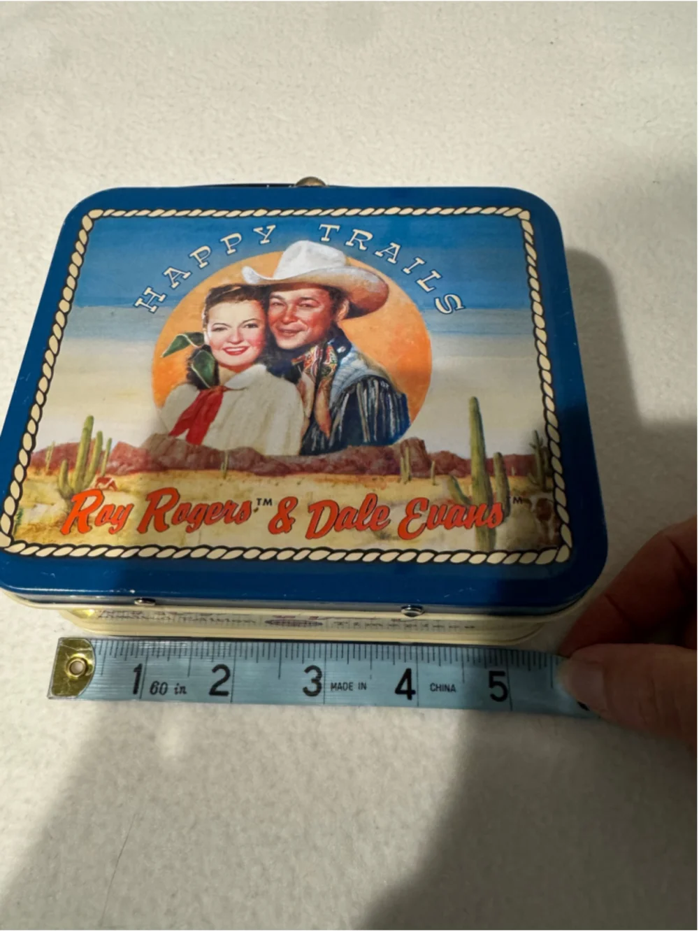 Men's Fossil Roy Rogers & Dale Evans Photo Bolo Tie, Collector Tin Box